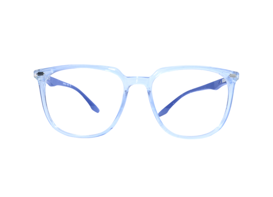 EYERUS 9982 Transparent Blue Square Panto Men's Frame (52-18-140)