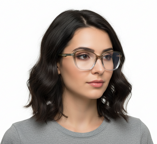 EYRUS 9988 Womens Oversized Square Cat-Eye Full-Rim Frame (50-18-140)