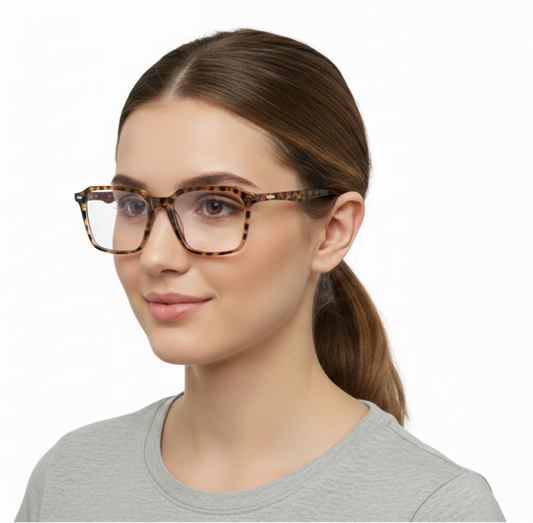 EYRUS 9985 Women's Structured Rectangle Full-Rim Frame (50-18-140)