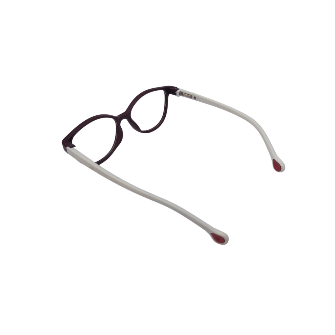 EYRUS KIDS 17003 Matte Brown Cat-Eye Petite Plastic Frame (46-18-130, w-122, h-39)