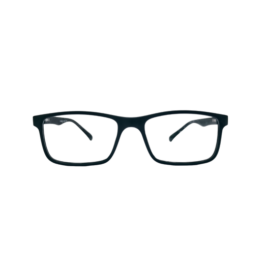 EYRUS 3324 Matte Dark Green Rectangular Metal-Detail Acetate Frame