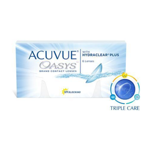 ACUVUE OASYS with HYDRACLEAR PLUS 2-Week Contact Lenses (6 Lenses)