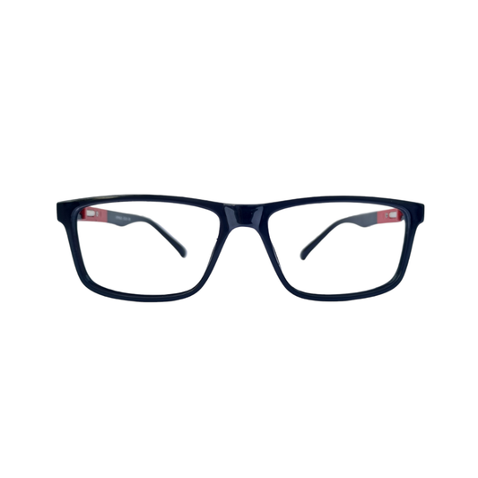 EYRUS 3325 Black & Red Rectangular Two-Tone Plastic Frame (3325 50-18-140 w-135)