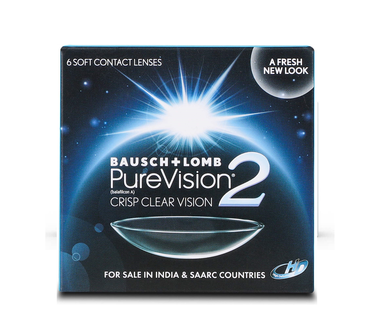 BAUSCH + LOMB PureVision2 Spherical Contact Lenses (6 Pack)