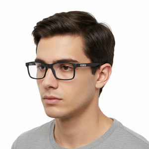 EYRUS 3324 Matte Dark Green Rectangular Metal-Detail Acetate Frame