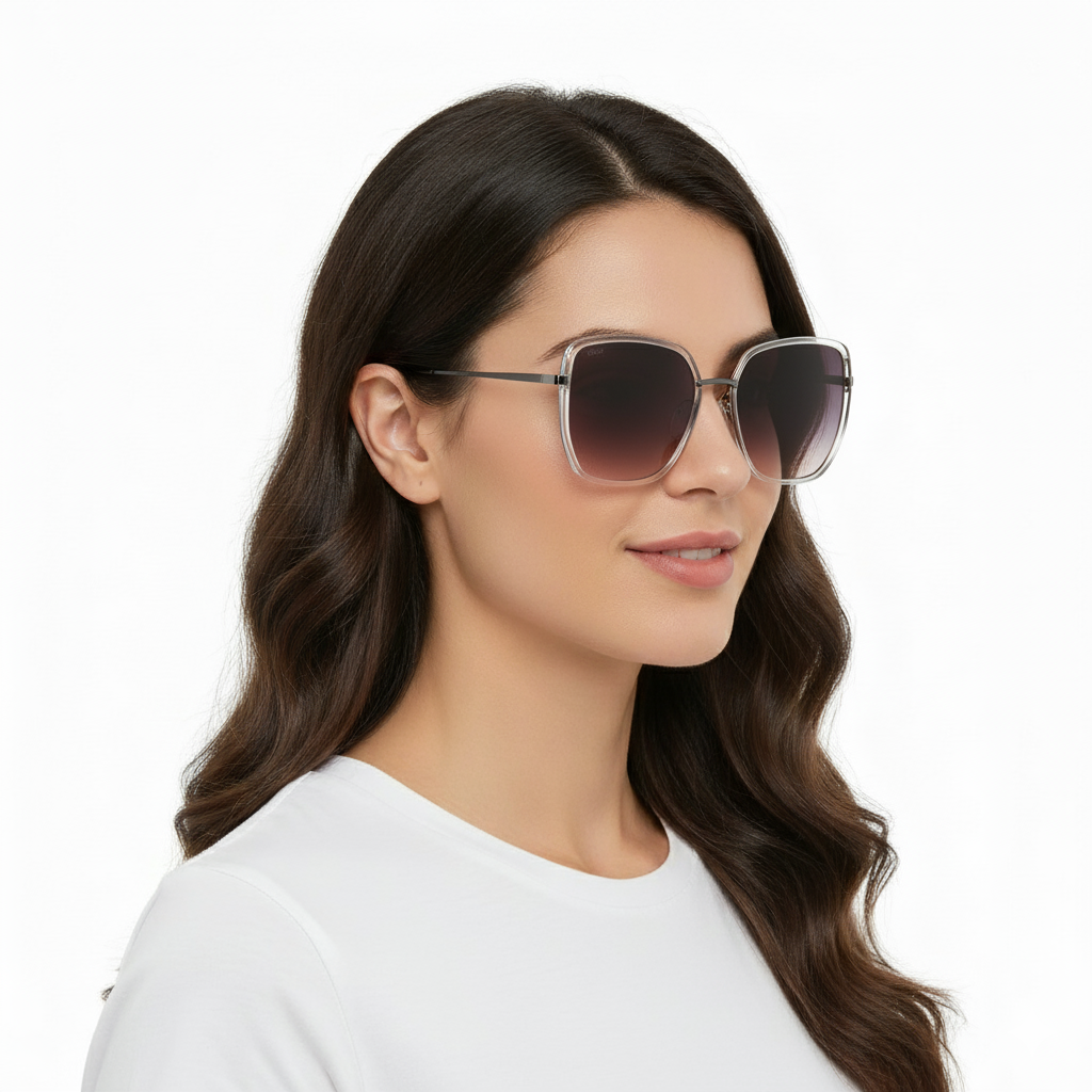 MACV LUING Elegant Square Metal Sunglass Frame