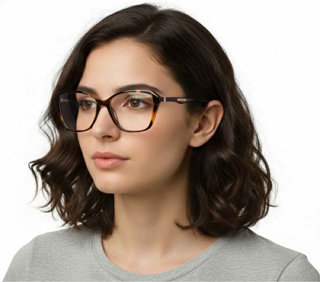 EYRUS 9988 Womens Oversized Square Cat-Eye Full-Rim Frame (50-18-140)