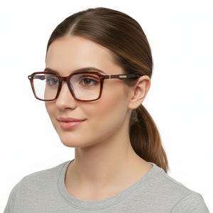 EYRUS 9985 Women's Structured Rectangle Full-Rim Frame (50-18-140)