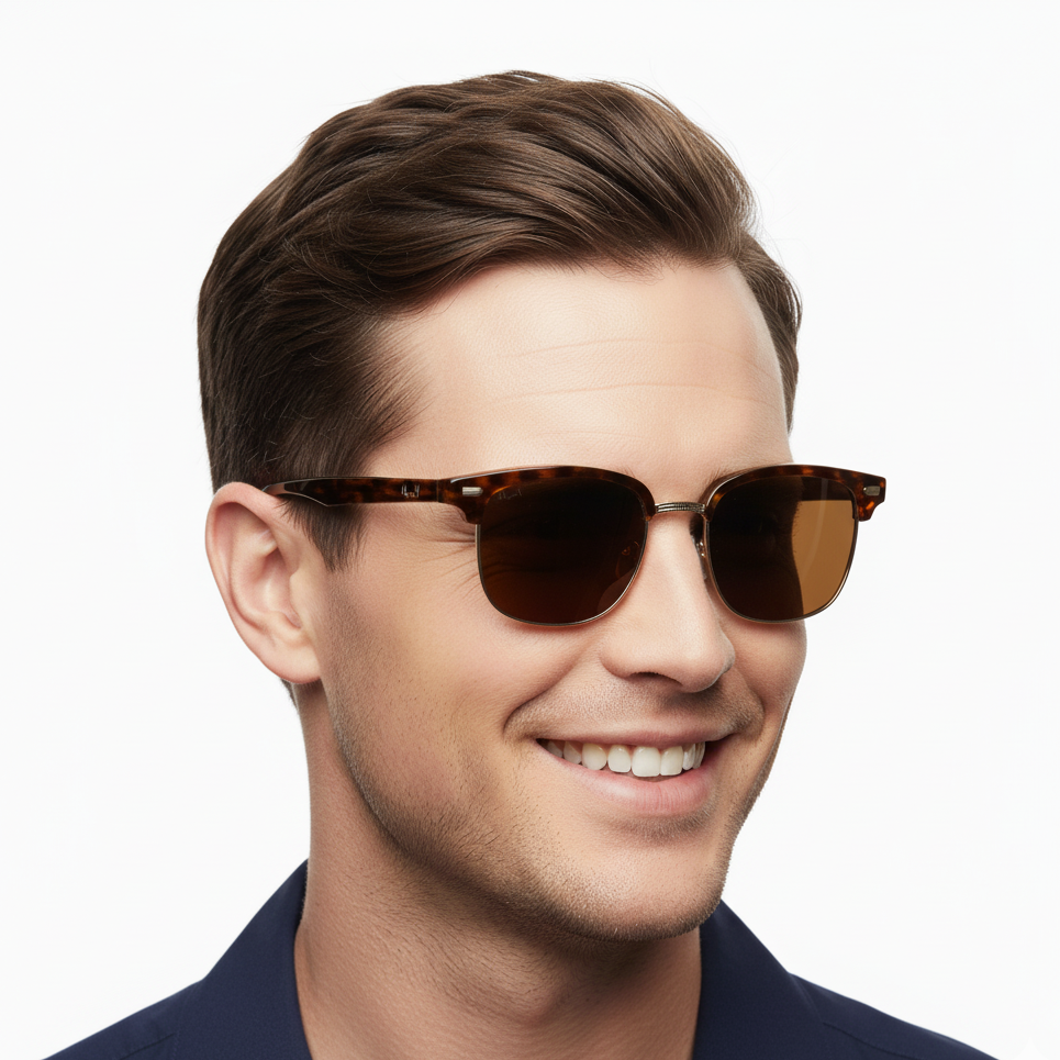 Melvich Classic Browline Style Sunglass Frame