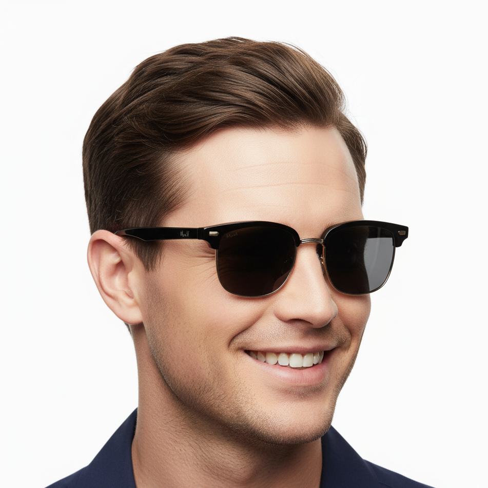 Melvich Classic Browline Style Sunglass Frame