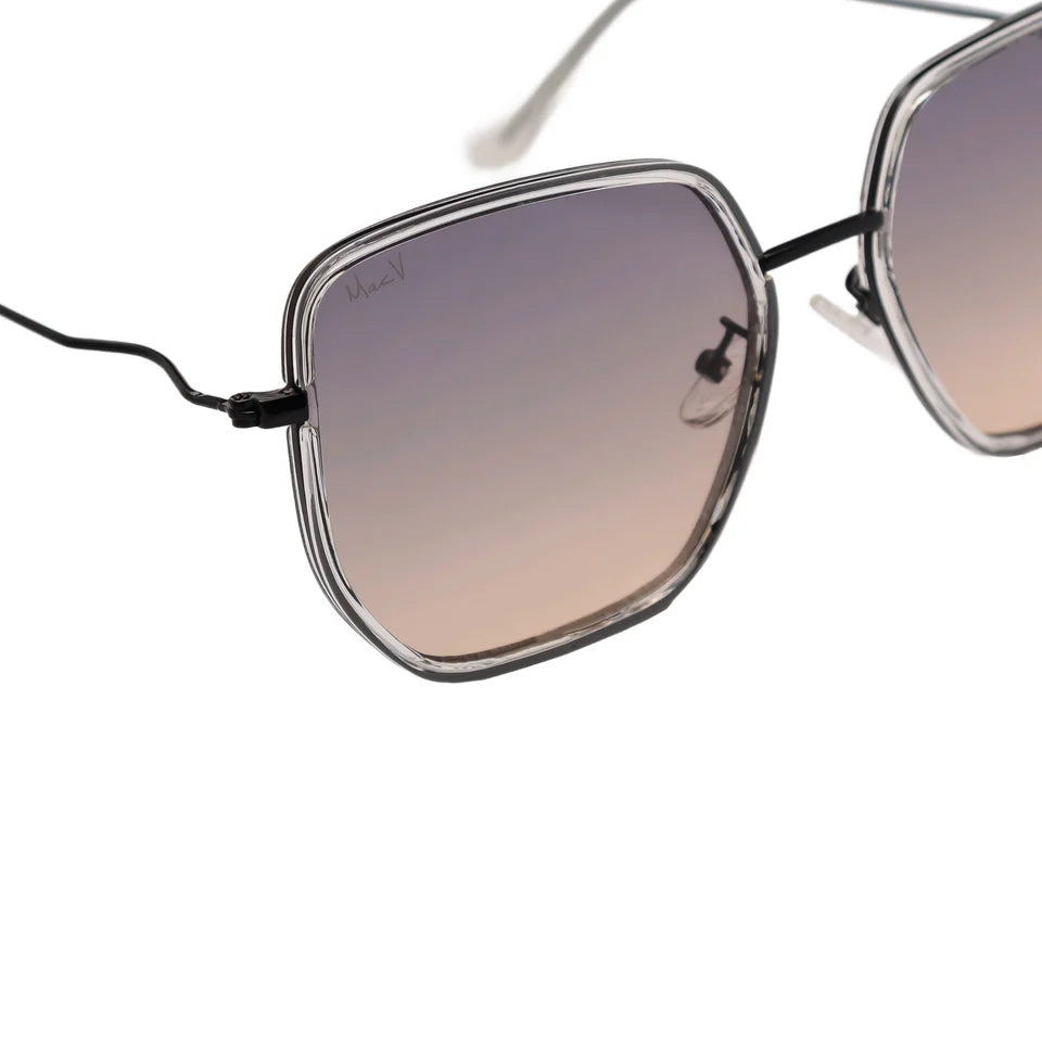 MACV LUING Elegant Square Metal Sunglass Frame