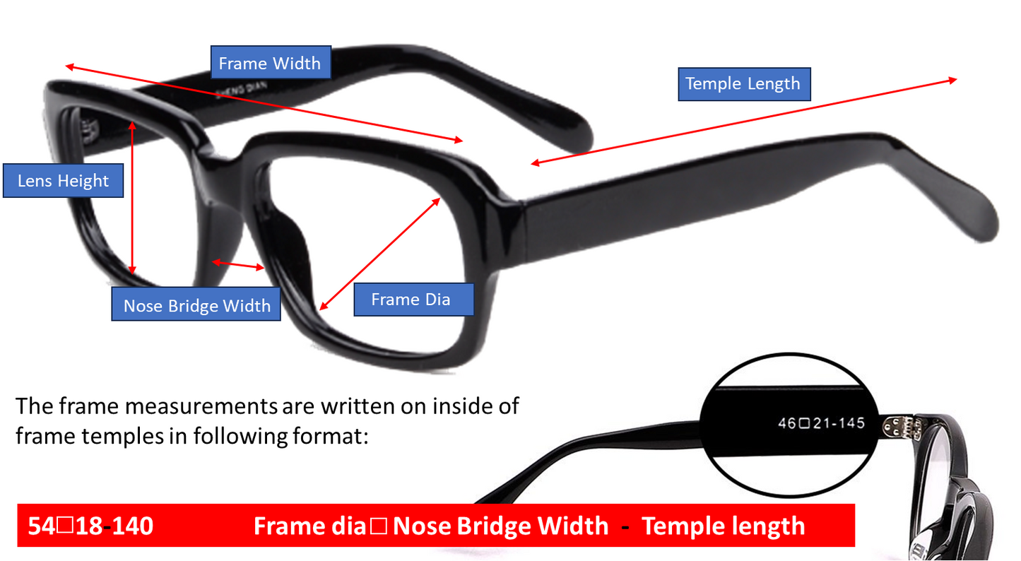 EYRUS 3332 Black and Dark Blue Cat-Eye Women's Plastic Frame (48-18-140)