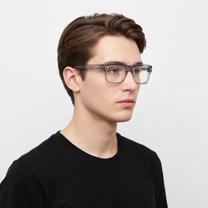 Scott MYSTIQUE Transparent Grey Square Full-Rim Acetate Unisex Frame (54-21-145)