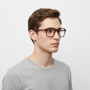 Scott 682A Amber Square Full-Rim Acetate Unisex Frame (52-20-145)