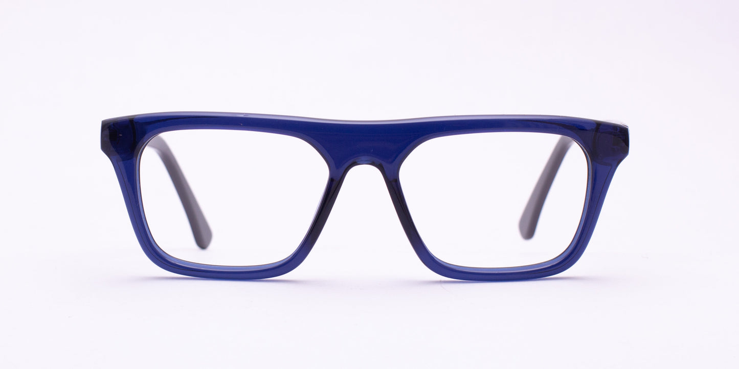 Scott 7045 Blue / Blue & Grey Square Full-Rim Acetate Unisex Frame (53-18-145)