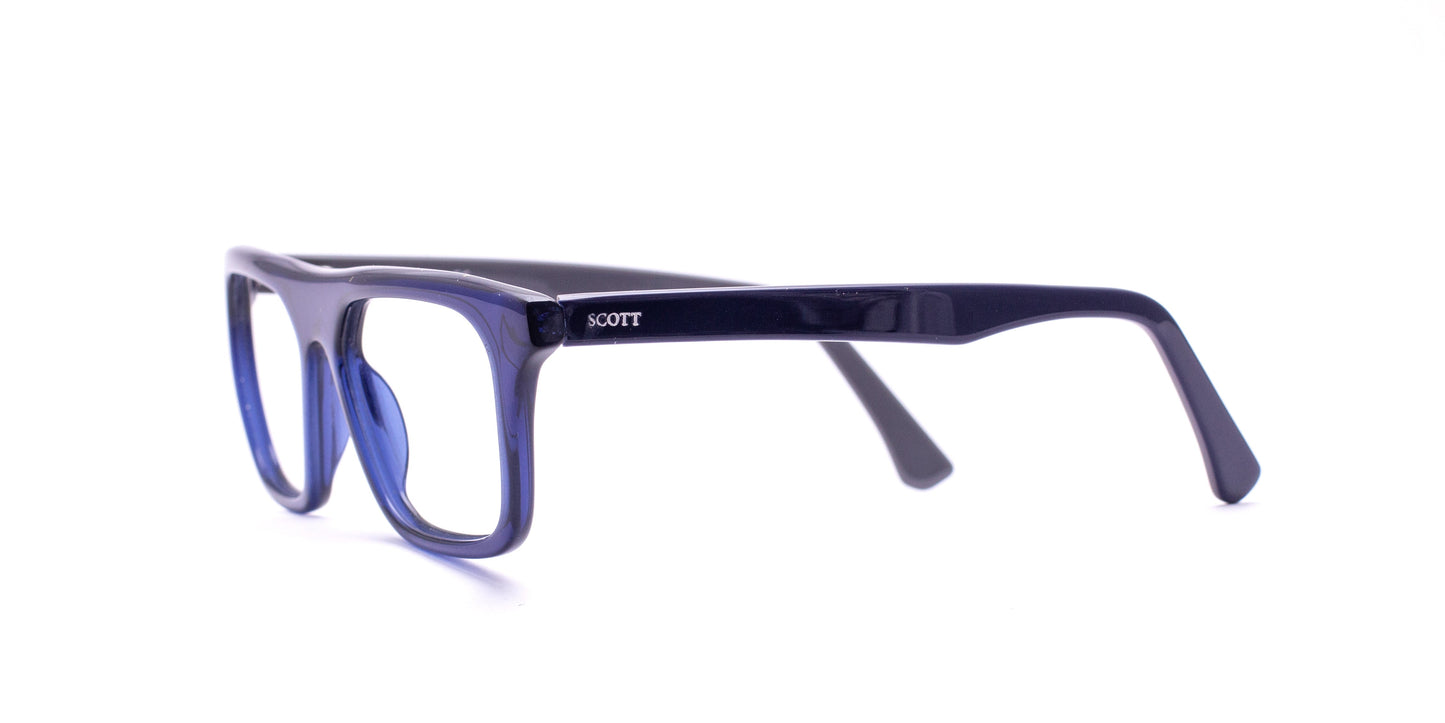 Scott 7045 Blue / Blue & Grey Square Full-Rim Acetate Unisex Frame (53-18-145)